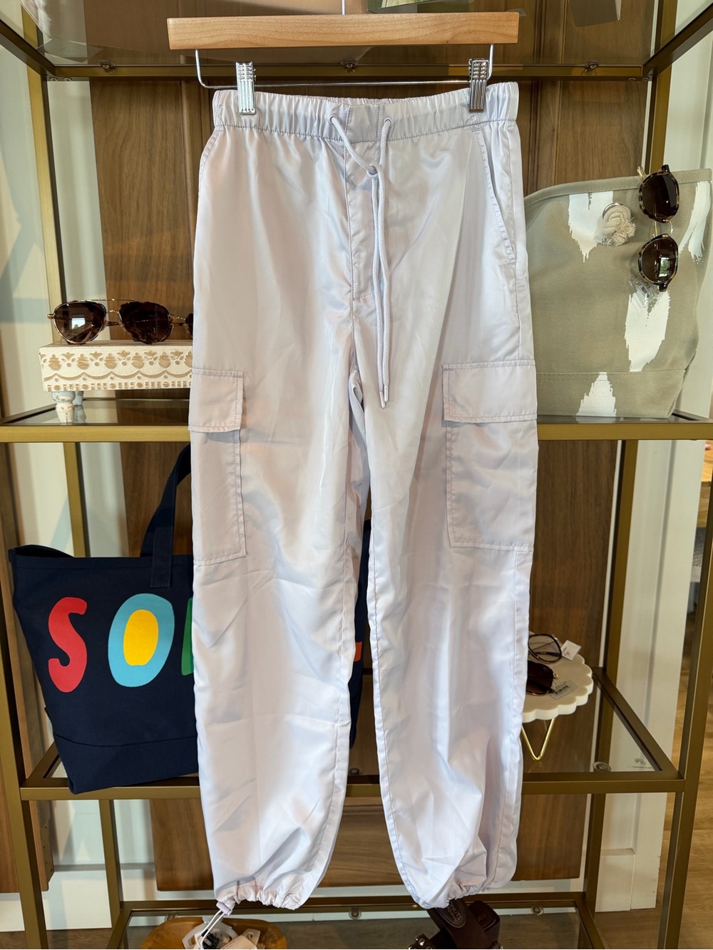 pistola Light Purple Cargo Joggers with Drawstring